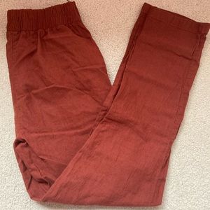Burgundy loose pants